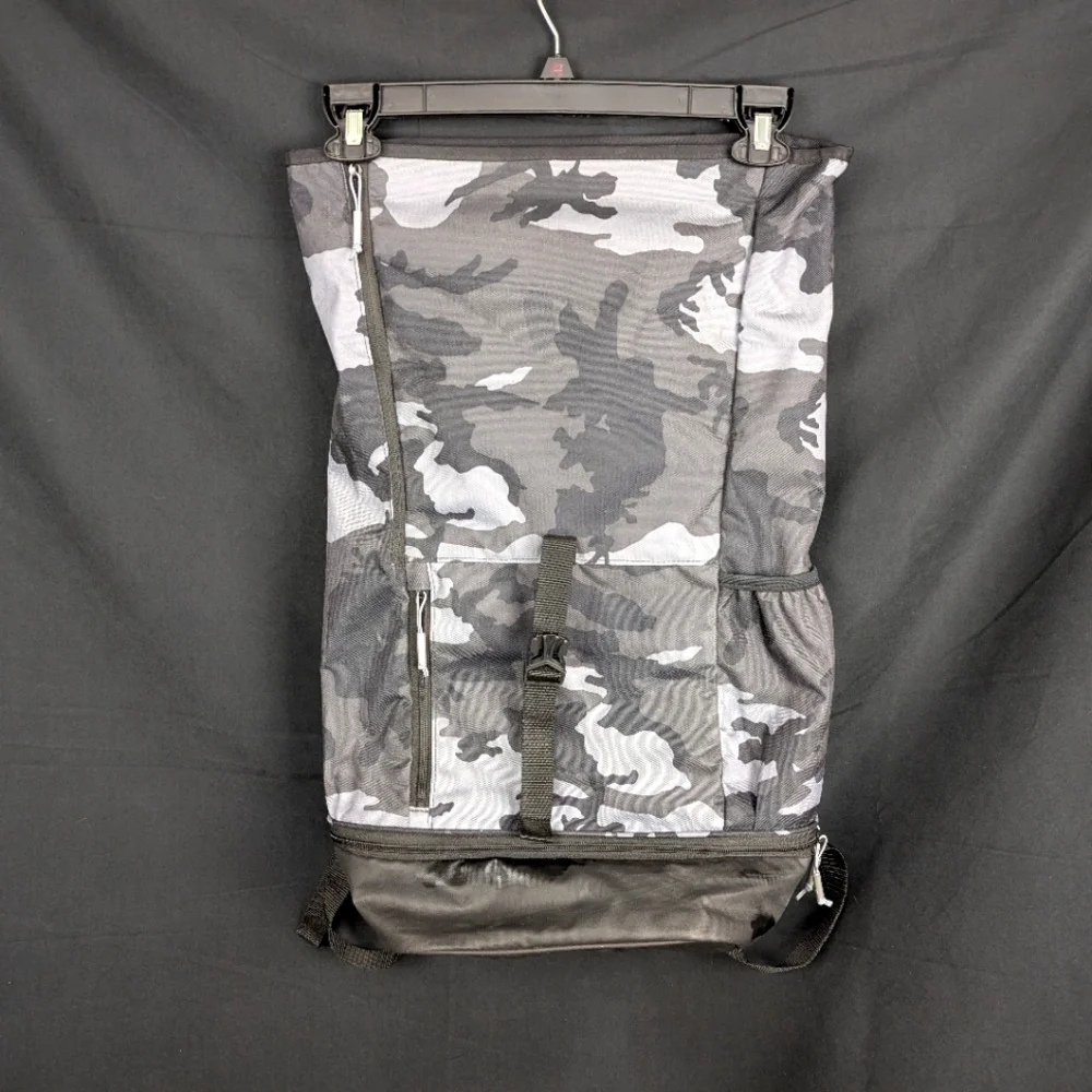 Nike‎ Roll Top Gym Bag Gray Camouflage Men's Backpack